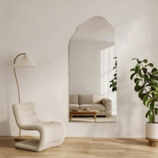 Miroir décoratif semi-ovale de forme organique - AURO 1