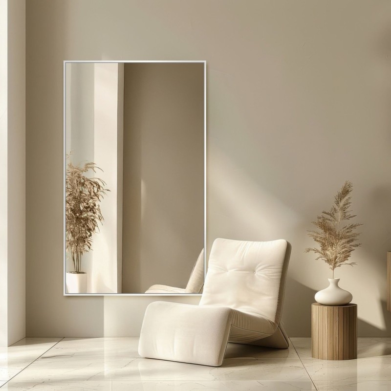 Miroir rectangulaire dans un cadre minimaliste doré - 1201 - couleur du cadre au choix