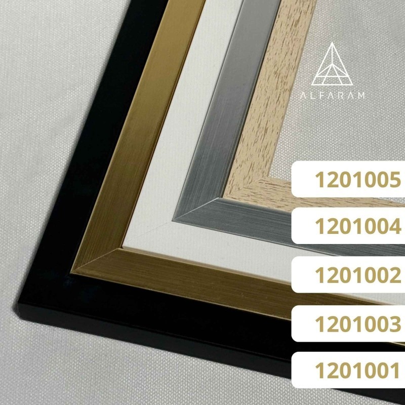 Miroir rectangulaire dans un cadre minimaliste doré - 1201 - couleur du cadre au choix