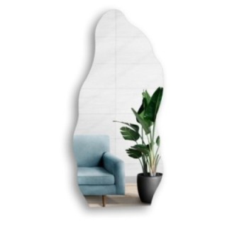 Miroir décoratif semi-ovale de forme organique - AURO 2