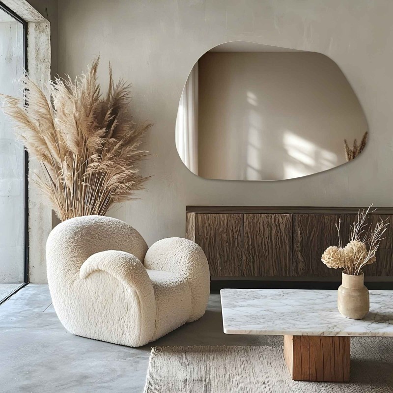 Miroir décoratif de forme organique - BAZALT