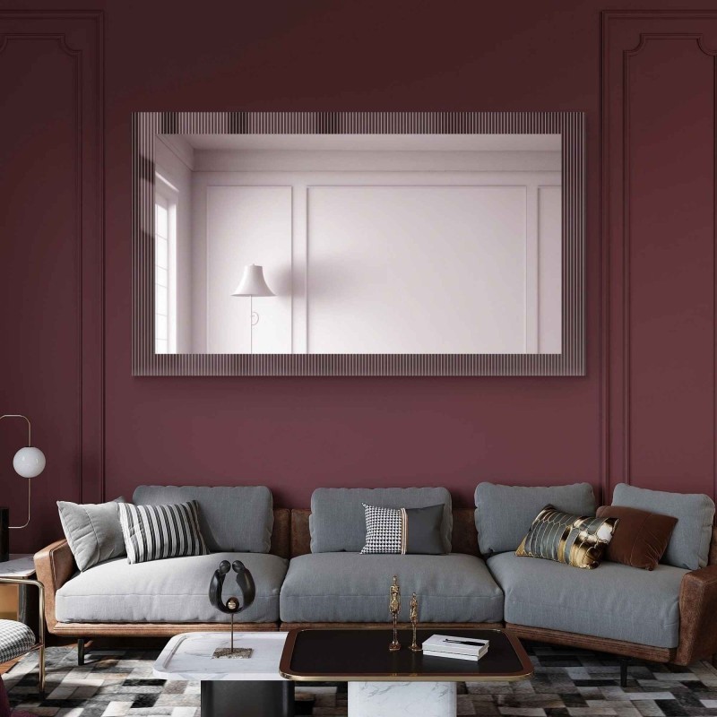 Miroir rectangulaire décoratif sur verre ornemental Visiosun Classic – LUXORA CLARITY