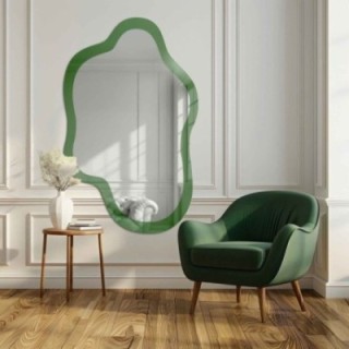 Miroir vert irrégulier - CYPRESS GREEN
