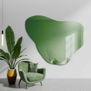 Miroir vert irrégulier - EMERALD GREEN