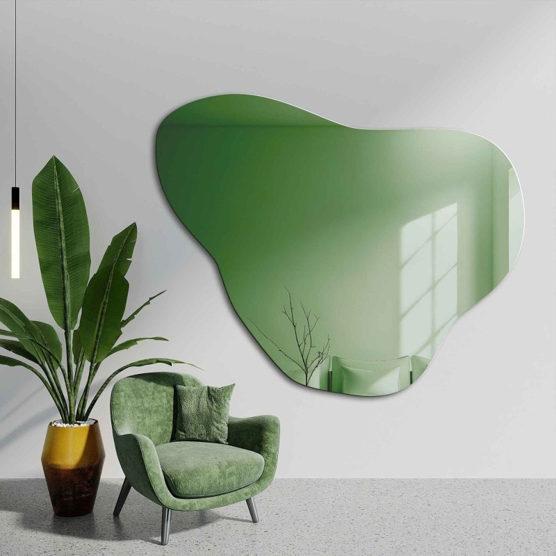 Miroir vert irrégulier - EMERALD GREEN