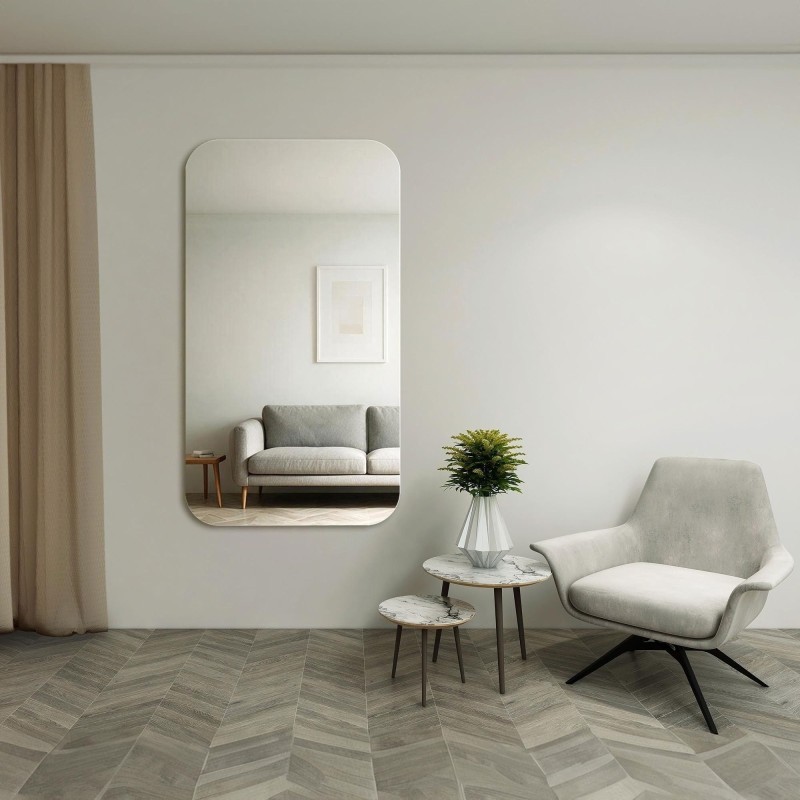 Miroir de salle de bains avec coins arrondis - GAJA