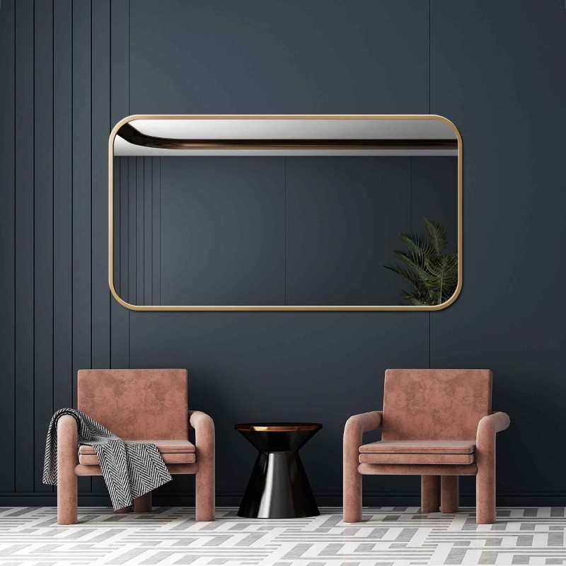 Miroir cadre MDF doré SLIM - GERDA -  Couleur du cadre au choix