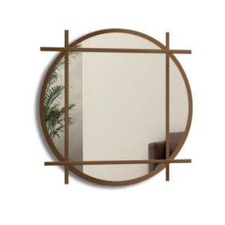 Miroir rond de loft avec montants en mdf - IZYD - couleur au choix