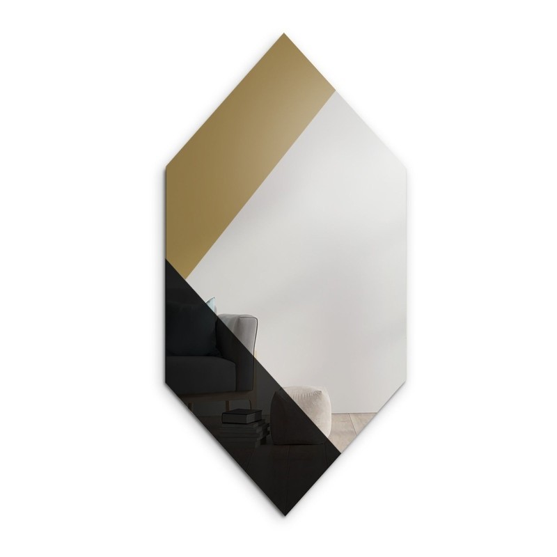 Miroir décoratif exclusif en noir et or - MADAM
