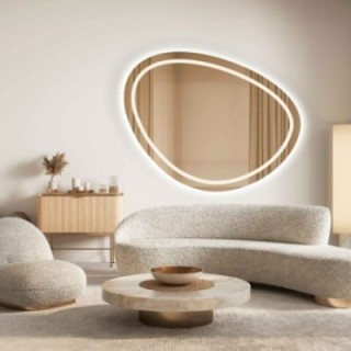 Miroir de salle de bain de forme irrégulière - OBSYDIAN LED II