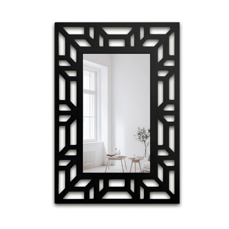 Miroir dans un cadre décoratif ajouré en MDF - ROZEL - couleur du cadre au choix