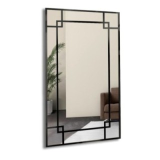 Miroir de style loft à croisillons - GABRIELA -  couleur du cadre au choix