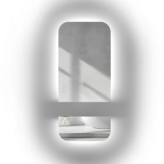 Miroir de salle de bain avec éclairage en deux parties - GAJA LED