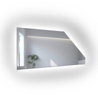 IZERA LED - miroir rétroéclairé à pan coupé