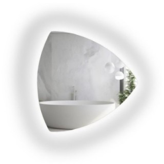 Miroir de salle de bain triangulaire avec éclairage - KARO LED