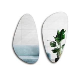 Set de deux miroirs de forme irrégulière - SELENIT