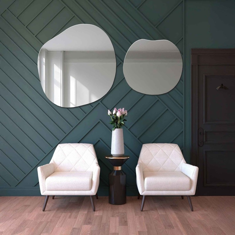Ensemble de deux miroirs organiques SODALIT