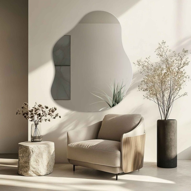 Miroir décoratif de forme organique - STONE