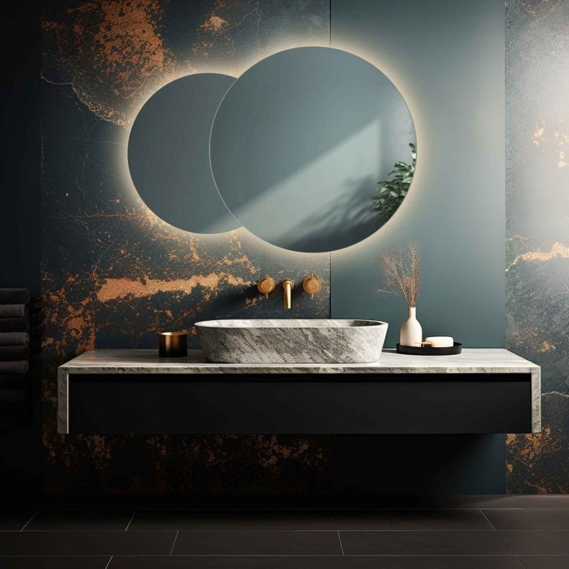 Set de miroirs de salle de bain avec éclairage - UNIVERSE LED