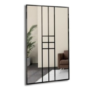 Miroir de loft avec meneaux - ZEUS - couleur du cadre au choix