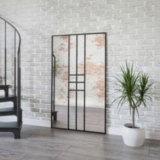 Miroir de loft avec meneaux - ZEUS - couleur du cadre au choix