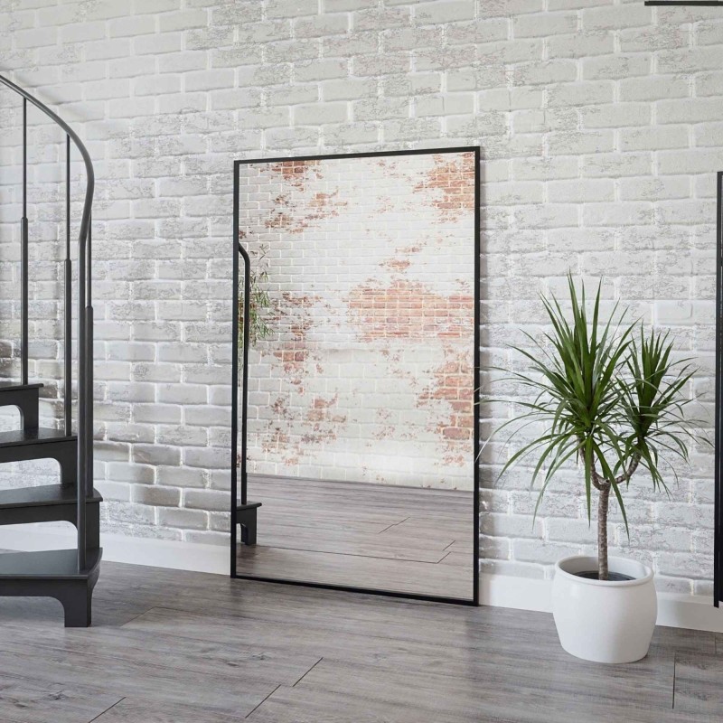 Grand miroir mural moderne avec cadre en bois - 1503 - couleur du cadre au choix