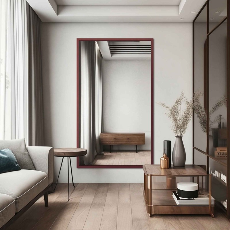 Miroir avec cadre en bois – 4008 – couleur du cadre au choix