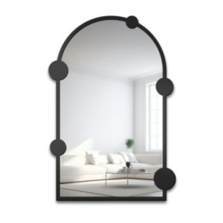Miroir semi-ovale avec roulettes sur cadre mdf - ARCULA - couleur du cadre au choix