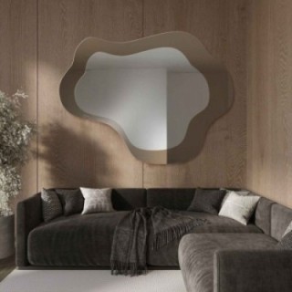 Miroir irrégulier sur une plaque de miroir brune – MOCHA COCOA