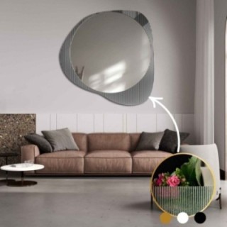 Miroir décoratif sur verre ornemental Estriado - LUXORA ELEGRA