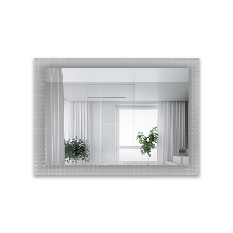 Miroir rectangulaire décoratif sur verre ornemental Master Flex - LUXORA ETERION