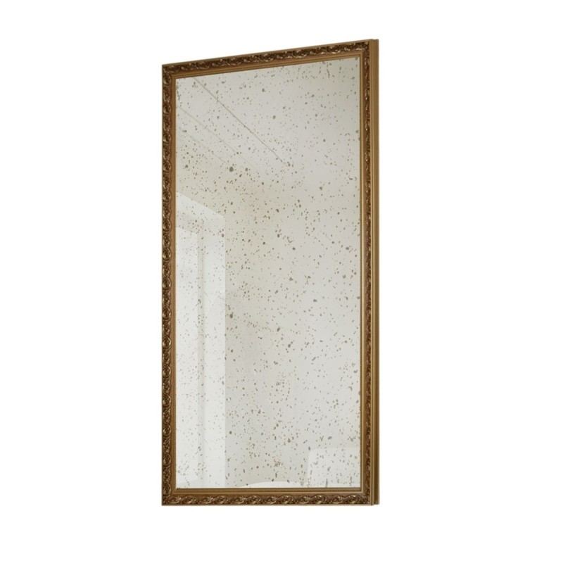 Miroir mural de luxe dans un cadre orné avec panneau vieilli - GUSTAV VINTAGE
