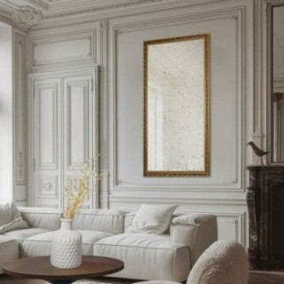 Miroir mural de luxe dans un cadre orné avec panneau vieilli - GUSTAV VINTAGE