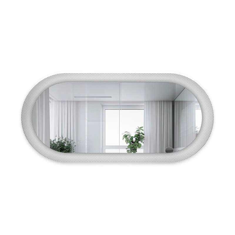 Miroir ovale décoratif sur verre ornemental Master Point - LUXORA ORNATE