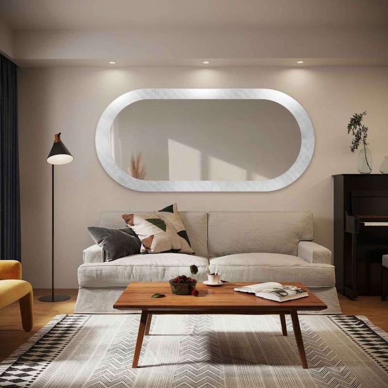 Miroir ovale décoratif sur verre ornemental Master Soft – LUXORA VESPER