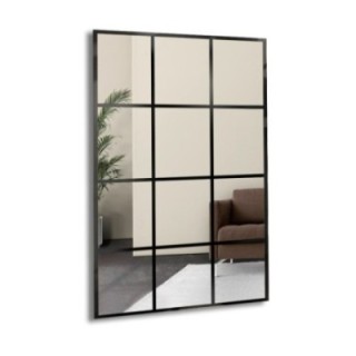Miroir Loft avec meneaux - 12 QUATTERS - couleur du cadre au choix