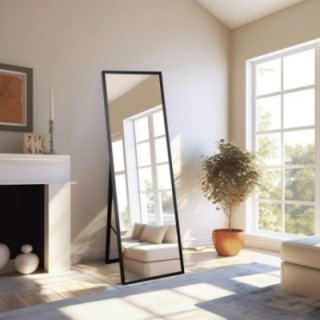 Miroir sur pied pour dressing dans un cadre en bois fin - 3005 - couleur du cadre au choix