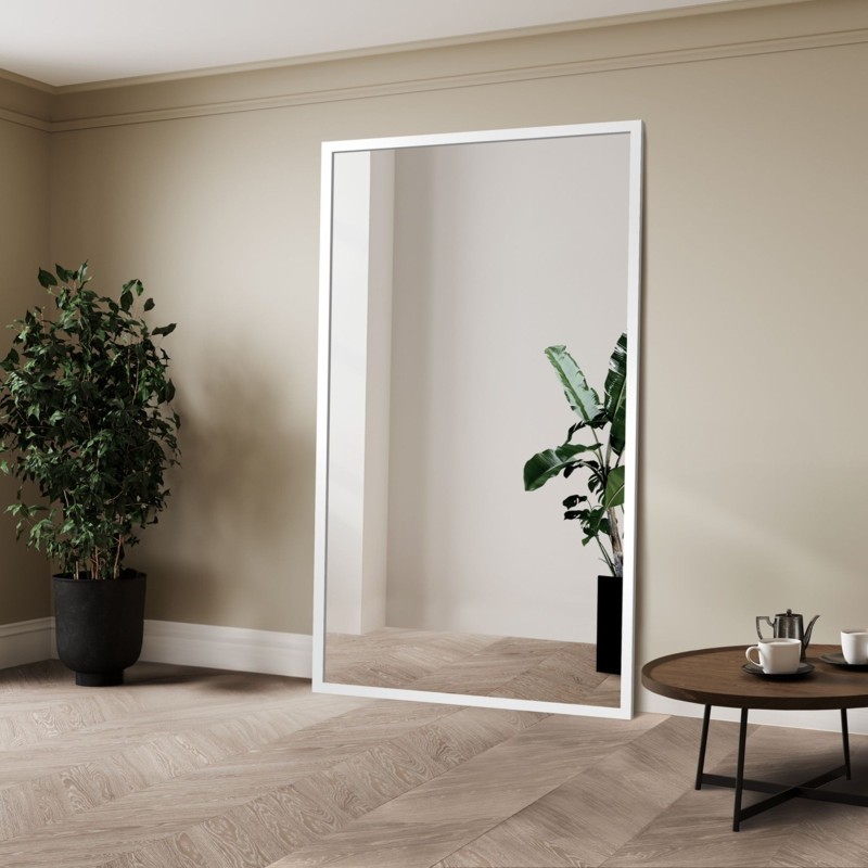 Grand miroir dans un cadre en bois simple - 4501 - couleur du cadre au choix
