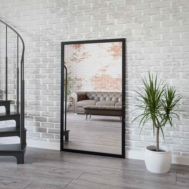 Grand miroir dans un cadre en bois simple - 4501 - couleur du cadre au choix