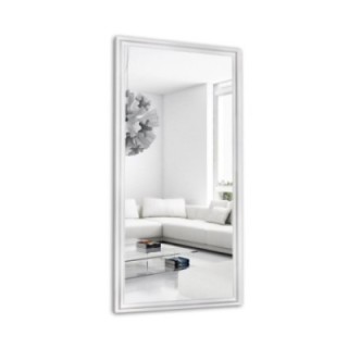 Miroir glamour avec cadre blanc - 6004004