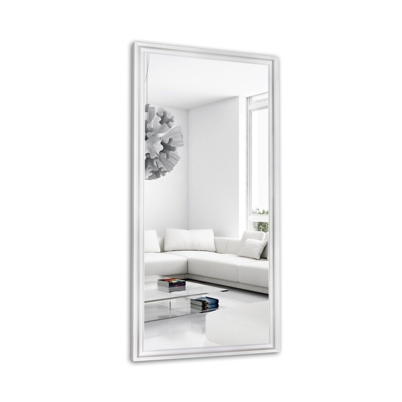 Miroir glamour avec cadre blanc - 6004004