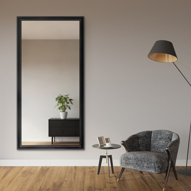 Miroir glamour avec cadre blanc - 6004004