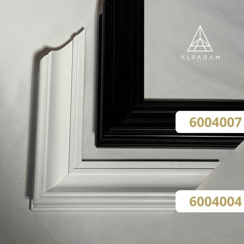 Miroir glamour avec cadre blanc - 6004004