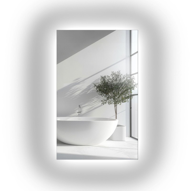 Miroir rectangulaire pour la salle de bains avec éclairage - AGIS LED