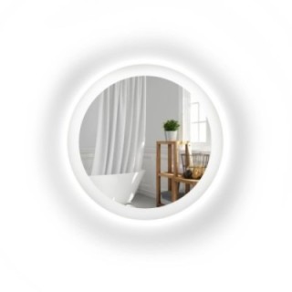 Miroir de salle de bain rond avec éclairage LED CAPELLA