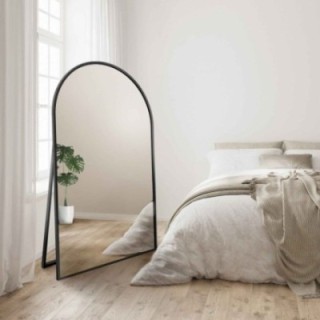 Miroir debout semi-ovale en MDF cadre SLIM - DOMI SUR PIED