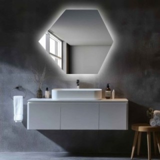 Miroir de forme géométrique avec éclairage - GEOME LED