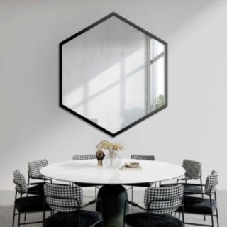 Miroir de forme géométrique dans un cadre - HEXA IN A FRAME