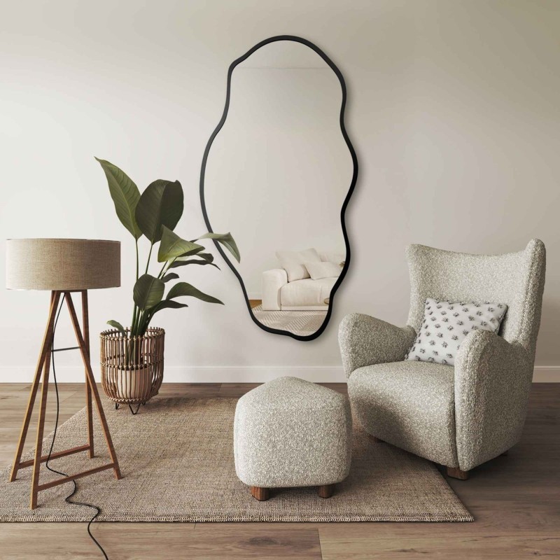 Miroir organique dans un cadre - LOLIT DANS UN CADRE
