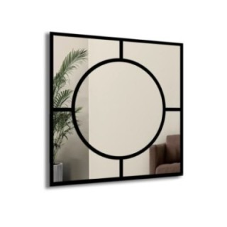Miroir carré avec cercle loft MDF - MERA